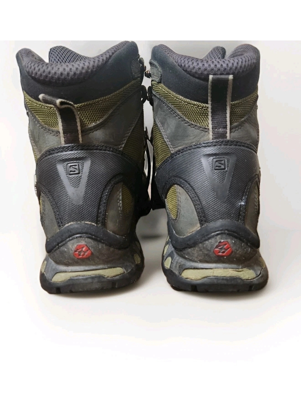 Salomon Quest 4D 2 GTX Mens Size 11.5 US Black Olive Green Asphalt Hiking Boots - Picture 13 of 14